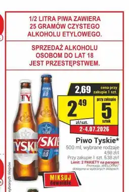 Delikatesy Sezam Piwo bezalkoholowe Tyskie Zero oferta