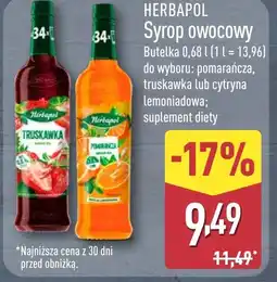 ALDI Herbapol Syrop owocowy oferta