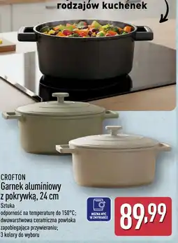 ALDI Crofton Garnek aluminiowy z pokrywką, 24 cm oferta