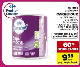 Carrefour Ręcznik papierowy Carrefour Super Mocny oferta