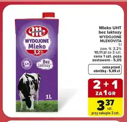 Carrefour Mleko UHT bez laktozy Wydojone Mlekovita 3,2% oferta