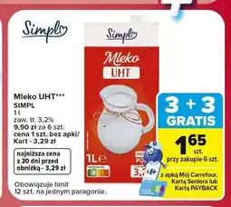 Carrefour Mleko UHT Simply 3,2% oferta