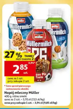 Auchan Napój mleczny Müllermilch o smaku czekoladowo-ciasteczkowym oferta