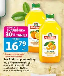 Auchan Sok z pomarańczy Andros oferta