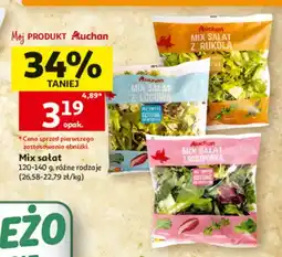 Auchan Mix sałat z lodową Auchan oferta