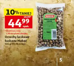 Auchan Orzechy laskowe łuskane Makar oferta