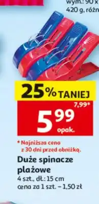 Auchan Duże spinacze plażowe Actuel oferta
