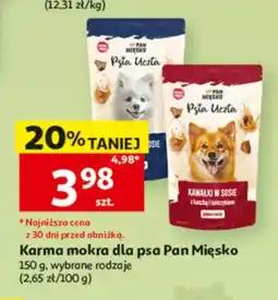 Auchan Karma mokra dla psa Pan Mięsko Psia Uczta cielęcina z indykiem oferta