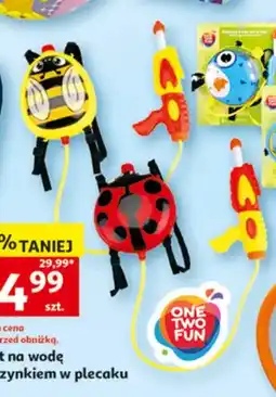 Auchan Pistolet na wodę z magazynkiem w plecaku One Two Fun oferta