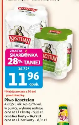 Auchan Piwo Kasztelan Jasne Pełne 4-pak oferta