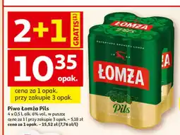 Auchan Piwo Łomża Pils 4-pak oferta
