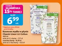 Auchan Kremowe mydło w płynie Cleanic Linen oferta