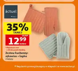 Auchan Zestaw kuchenny rękawica + łapka Actuel oferta