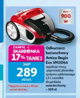 Auchan Odkurzacz bezworkowy Amica Bagio Eco VM3044 oferta