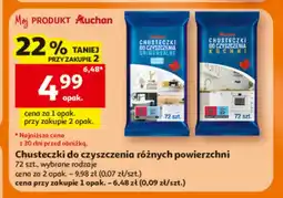 Auchan Chusteczki do czyszczenia uniwersalne Auchan oferta