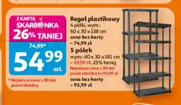 Auchan Regał plastikowy 4 półki oferta