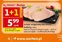 Auchan Schab wieprzowy bez kości kotlety Auchan oferta