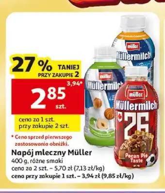 Auchan Napój mleczny Müller Müllermilch oferta