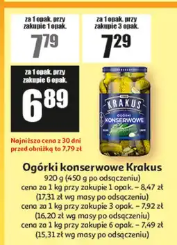 Auchan Ogórki konserwowe Krakus oferta