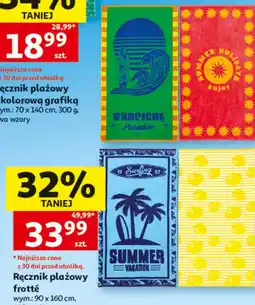 Auchan actuel Ręcznik plażowy frotté oferta