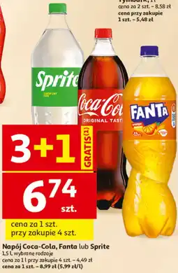 Auchan Napój Coca-Cola, Fanta lub Sprite oferta