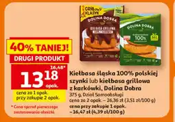 Auchan Kiełbasa śląska 100% polskiej szynki lub kiełbasa grillowa z karkówki, Dolina Dobra oferta