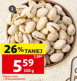 Auchan Pistacje solone lub niesolone luzem lub w opakowaniu oferta