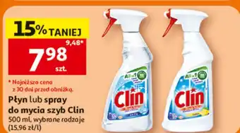 Auchan Płyn lub spray do mycia szyb Clin oferta