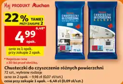 Auchan Chusteczki do czyszczenia różnych powierzchni Auchan oferta