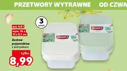 Kaufland BranQ Zestaw pojemników z pokrywkami, poj oferta