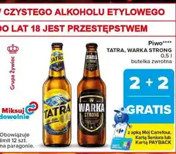 Carrefour Market Piwo TATRA, WARKA STRONG oferta