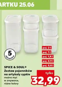 Kaufland SPICE & SOUL Zestaw pojemników na artykuły sypkie oferta