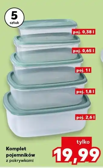 Kaufland Komplet pojemników z pokrywkami oferta