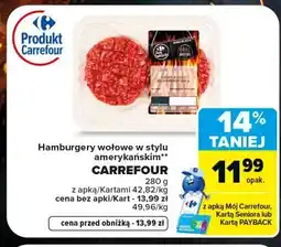 Carrefour Market Hamburgery wołowe w stylu amerykańskim CARREFOUR oferta