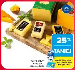 Carrefour Market Ser żółty CHEDDAR różne rodzaje oferta