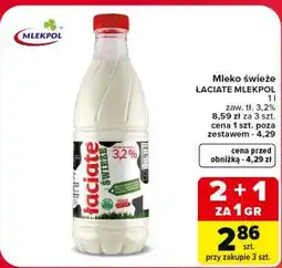 Carrefour Market Mleko świeże ŁACIATE MLEKPOL oferta