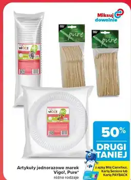 Carrefour Market Artykuły jednorazowe marek Vigo!, Pure oferta