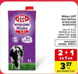 Carrefour Market Mleko UHT bez laktozy WYDOJONE MLEKOVITA oferta