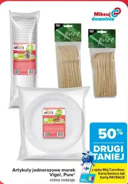 Carrefour Artykuły jednorazowe marek Vigo!, Pure oferta