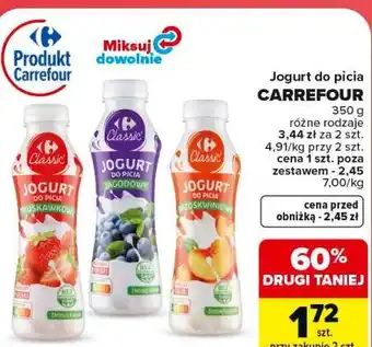 Carrefour Jogurt do picia CARREFOUR oferta