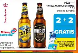 Carrefour Piwo Tatra, Warka Strong oferta