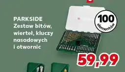 Kaufland Zestaw bitów wierteł kluczy nasadowych i otwornic Parkside oferta