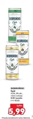Kaufland Cydr Dobroński Mięta oferta