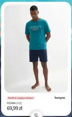 BonPrix Piżama męska 2-częściowa Bonprix oferta