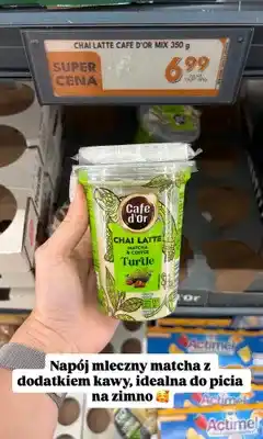 Biedronka Napój mleczny Cafe d'Or Chai Latte Matcha & Coffee Turtle oferta