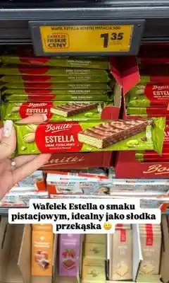 Biedronka Wafelek Bonitki Estella o smaku pistacjowym oferta