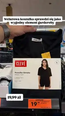 Biedronka Welurowa koszulka damska Clevé oferta