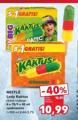 Kaufland Lody Kaktus Big Datec Nestlé 6-pak oferta