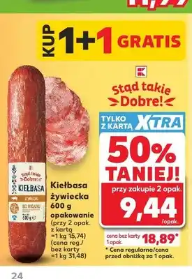 Kaufland Kiełbasa żywiecka Stąd takie dobre! oferta