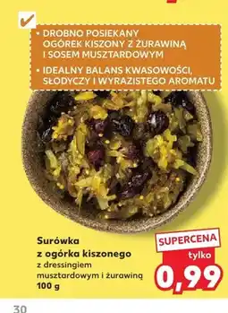Kaufland Surówka z ogórka kiszonego z dressingiem musztardowym i żurawiną oferta